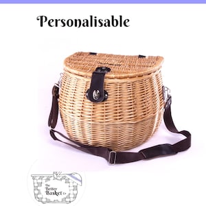 Personalisable Extra Large Mushroom Gathering Natural Willow Basket / Extra Large Foraging Basket