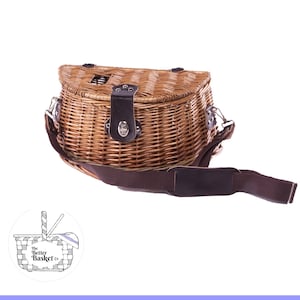 Personalisable Mushroom Gathering Natural Willow Basket / Foraging Basket image 1