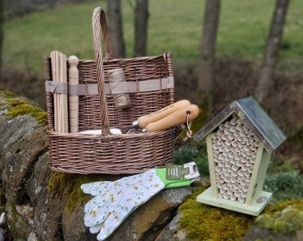 Save the Bees British Garden Coffret cadeau personnalisé 12 pièces avec gants, outils et accessoires (Bee Design)