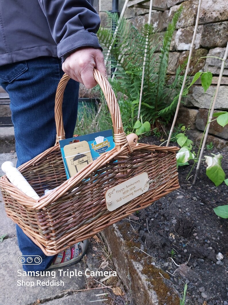 English Country Garden Gathering Basket Garden Trug Etsy