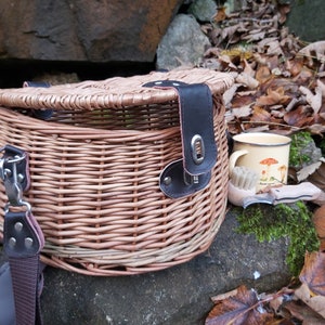 Personalisable Mushroom Gathering Natural Willow Basket / Foraging Basket image 4