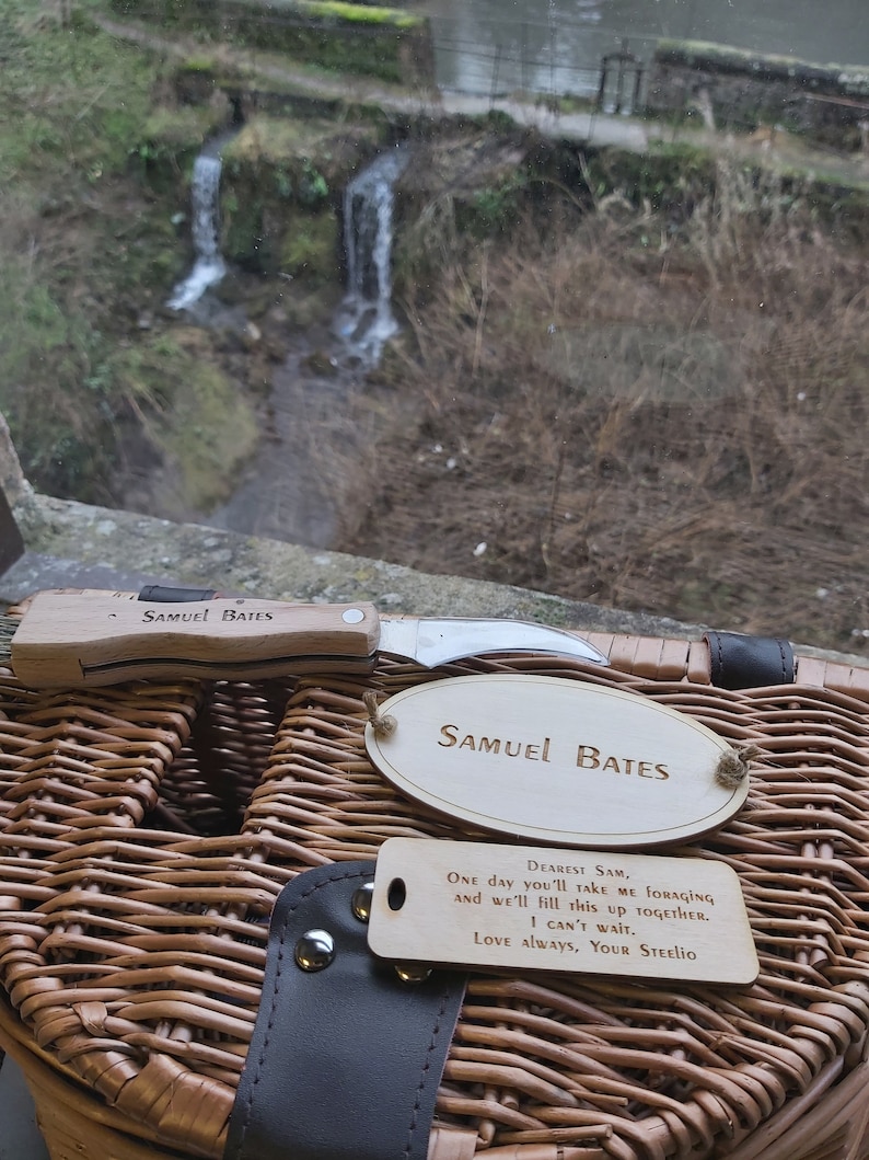 Personalisable Mushroom Gathering Natural Willow Basket / Foraging Basket image 7