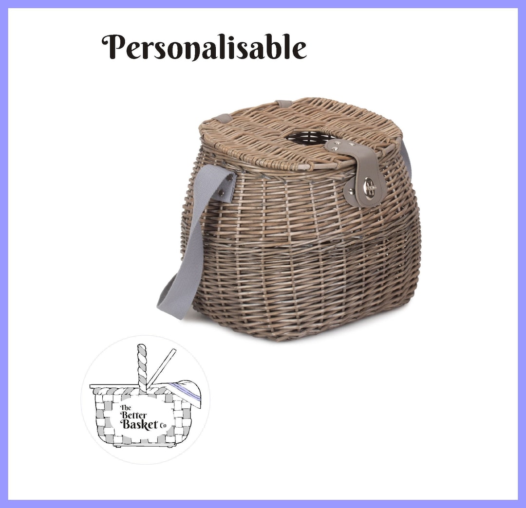 Personalisable Large Mushroom Gathering Natural Willow Basket, Large