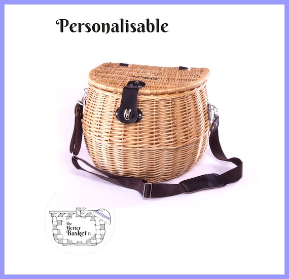 Personalisable Trout Fishing Creel Natural Willow Basket / Extra