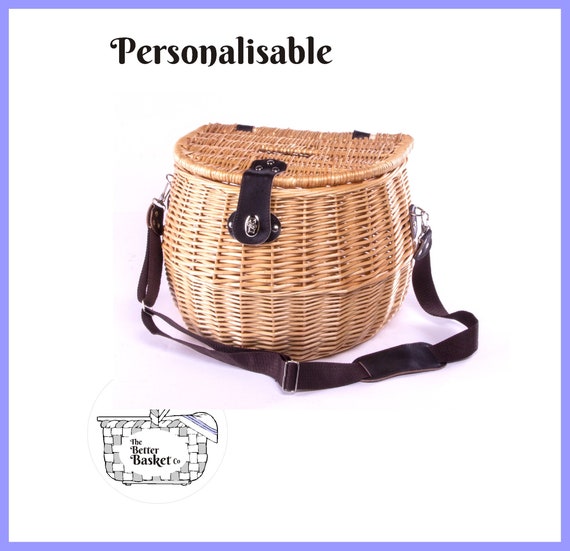 Personalisable Trout Fishing Creel Natural Willow Basket / Extra Large  Fishing Creel / Trout Fishing Gift -  UK