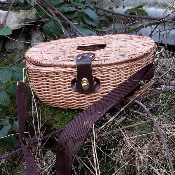 Personalisierbar Pilze Sammeln Naturweide Korb / Futter Korb