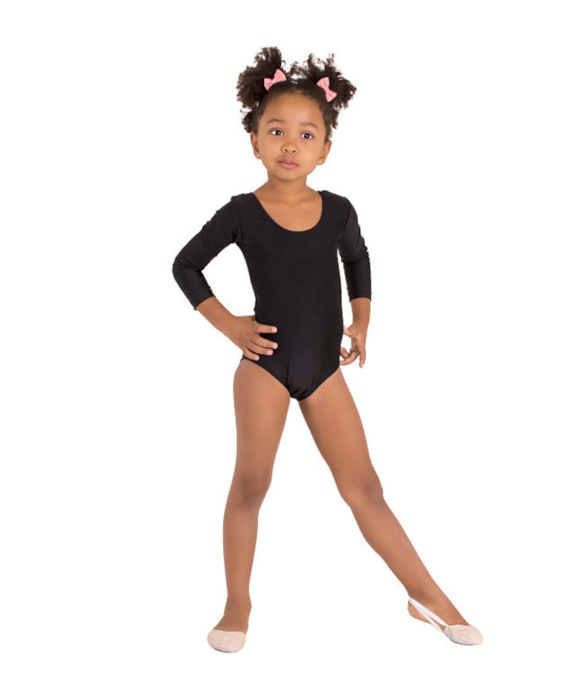 Classic long sleeve black leotard for girls for dancing or gym Etsy