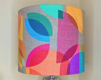 KALEIDOSCOPE Handmade Lampshade, Designer Lampshade,  Drum/Cylinder Lampshade