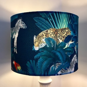 EXOTIC VELVET Lampshade, Designer Lampshade, Drum Lampshade