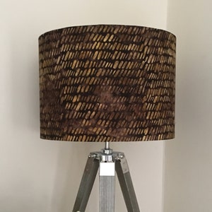 ARTISAN DROP Handmade Lampshade, Designer Lampshade, Brown Drop Lampshade, Drum Lampshade