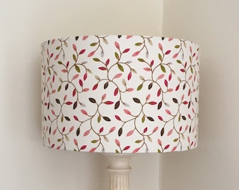 LEAF HANDGEMACHTER Lampenschirm, Floral Lampenschirm, Designer Lampenschirm, Fryetts Juliet Chintz Stoff, Trommel Lampenschirm, Zylinder Lampenschirm