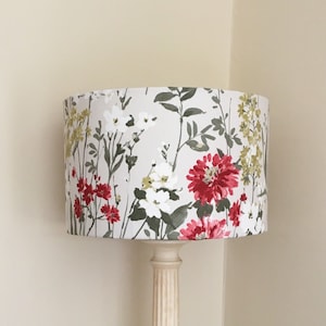 MEADOW FLOWER LAMPSHADE, Floral Lampshade, Flower Lampshade, Handmade Lampshade, Designer Lampshade, Drum Lampshade