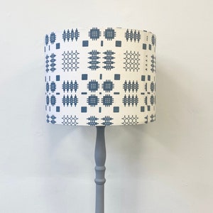 WELSH TAPESTRY LAMPSHADE, Handmade Lampshade, Welsh Blanket Lampshade, Drum Lampshade