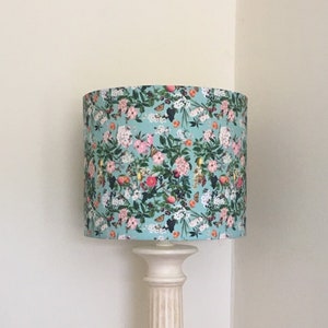 THISTLE & FOX LAMPSHADE, Handmade Lampshade, Floral Lampshade, Country Lampshade, Designer Lampshade, Drum Lampshade, Cylinder Lampshade