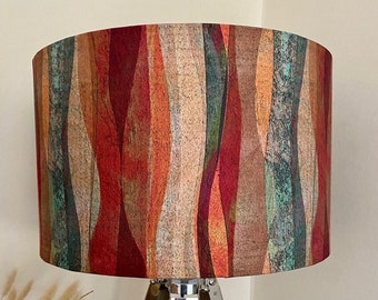 SANDSTONE COPPER Handmade Lampshade, Designer Lampshade, Fabric Lampshade,  Drum/Cylinder Lampshade