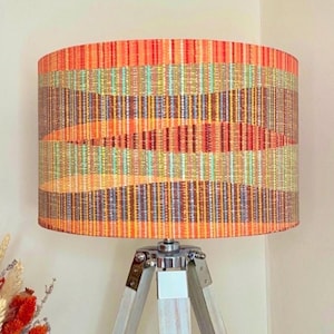 STRIPED ABSTRACT Handmade Lampshade, Designer Fabric Lampshade