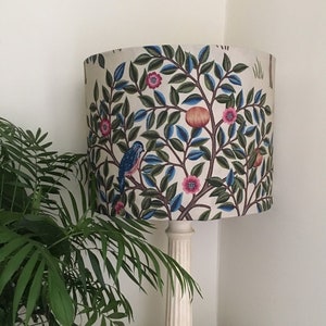 KELMSCOTT TREE Fabric Lampshade, William Morris Handmade Lampshade, Designer Lampshade, Drum Lampshade, Cylinder Lampshade