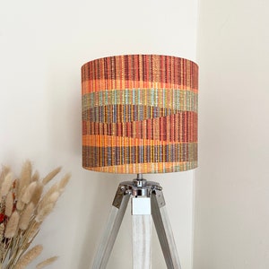 STRIPED ABSTRACT Handmade Lampshade, Designer Lampshade, Fabric Lampshade, Drum/Cylinder Lampshade image 6