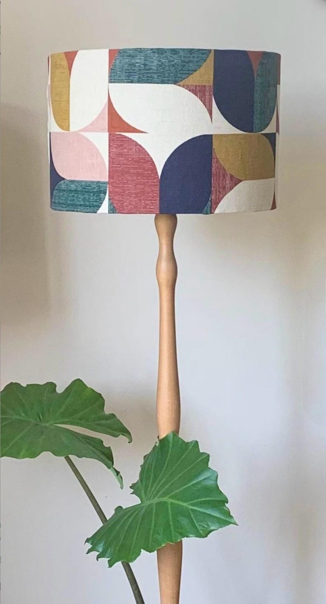 GEOMETRIC Multi-coloured Handmade Lampshade | Mustard, Blue, Rust, Pink ...