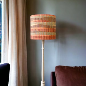 STRIPED ABSTRACT Handmade Lampshade, Designer Lampshade, Fabric Lampshade, Drum/Cylinder Lampshade image 10