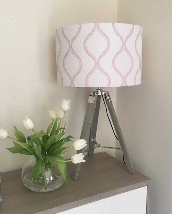 Blush pink lampshade for table lamp deals