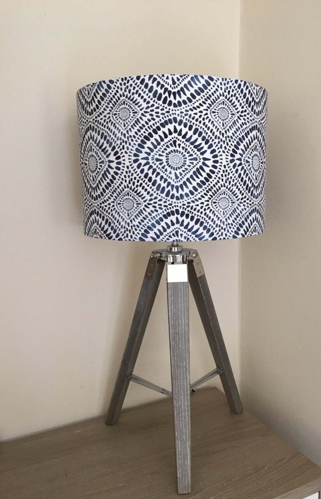 BLUE SPANISH TILE Lampshade Handmade Lampshade Hamptons Etsy