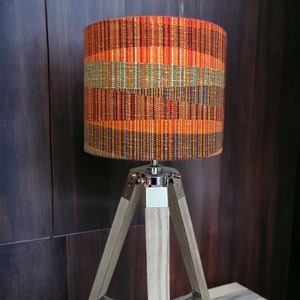STRIPED ABSTRACT Handmade Lampshade, Designer Lampshade, Fabric Lampshade, Drum/Cylinder Lampshade image 7