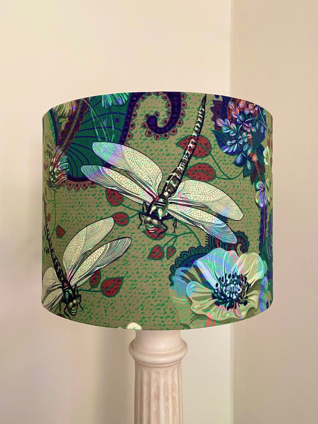 VELVET DRAGONFLY Lampshade Handmade Lampshade Designer Etsy UK