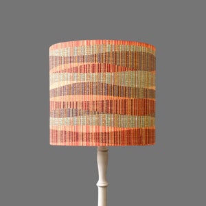 STRIPED ABSTRACT Handmade Lampshade, Designer Lampshade, Fabric Lampshade, Drum/Cylinder Lampshade image 9