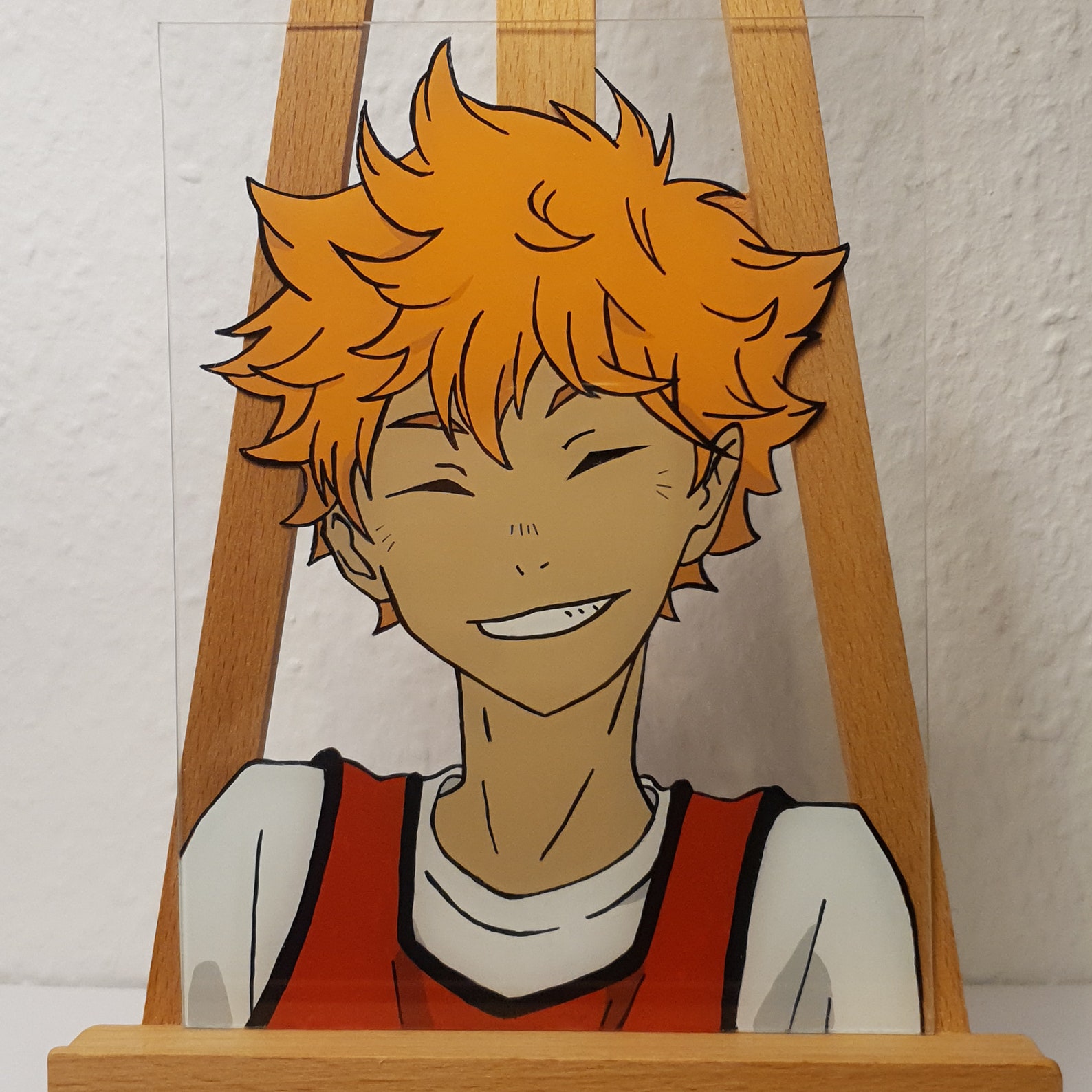 15 x 20 cm Glass Shoyo Hinata Haikyuu Glasspainting Stained Etsy