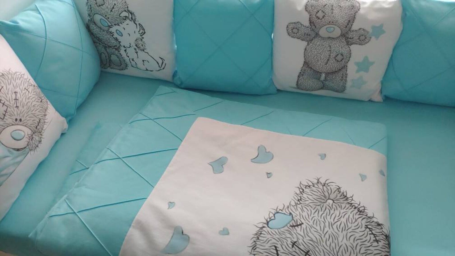Teddy bear baby bedding setcrib sheet baby blanket and 8 Etsy
