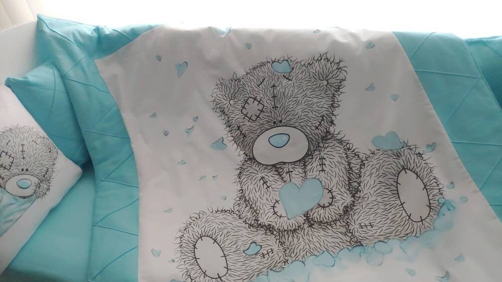 Teddy bear baby bedding setcrib sheet baby blanket and 8 Etsy
