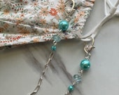 Glass Beads Silver Mask Chain