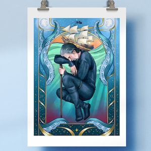 Art Nouveau Izzy Hands | Impressão de arte