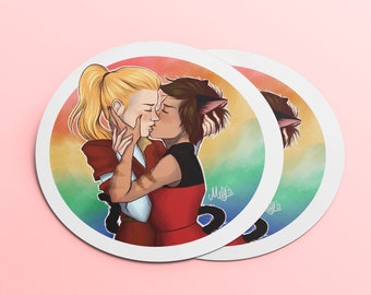 A Proud Kiss - Catra and Adora She Ra Vinyl Sticker