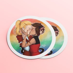 A Proud Kiss - Catra and Adora She Ra Vinyl Sticker