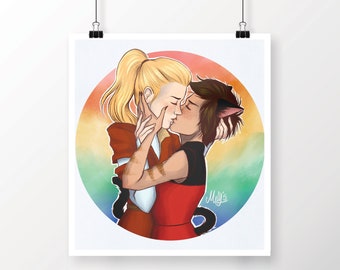 Catra and Adora Pride Print - She-Ra and the Princesses of Power Poster