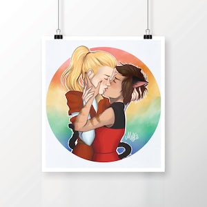 Catra and Adora Pride Print - She-Ra and the Princesses of Power Poster