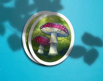 Cottagecore Mushroom Fairy Witchy Vinyl Sticker