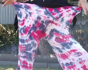 Harem Splatter Pants.  Hippie Vibes.