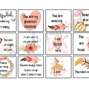 Romantic Love notes, Romantic Gift for spouse, Affirmation Cards, Encouragement Cards, Words of Encouragement, Encouragement Printable
