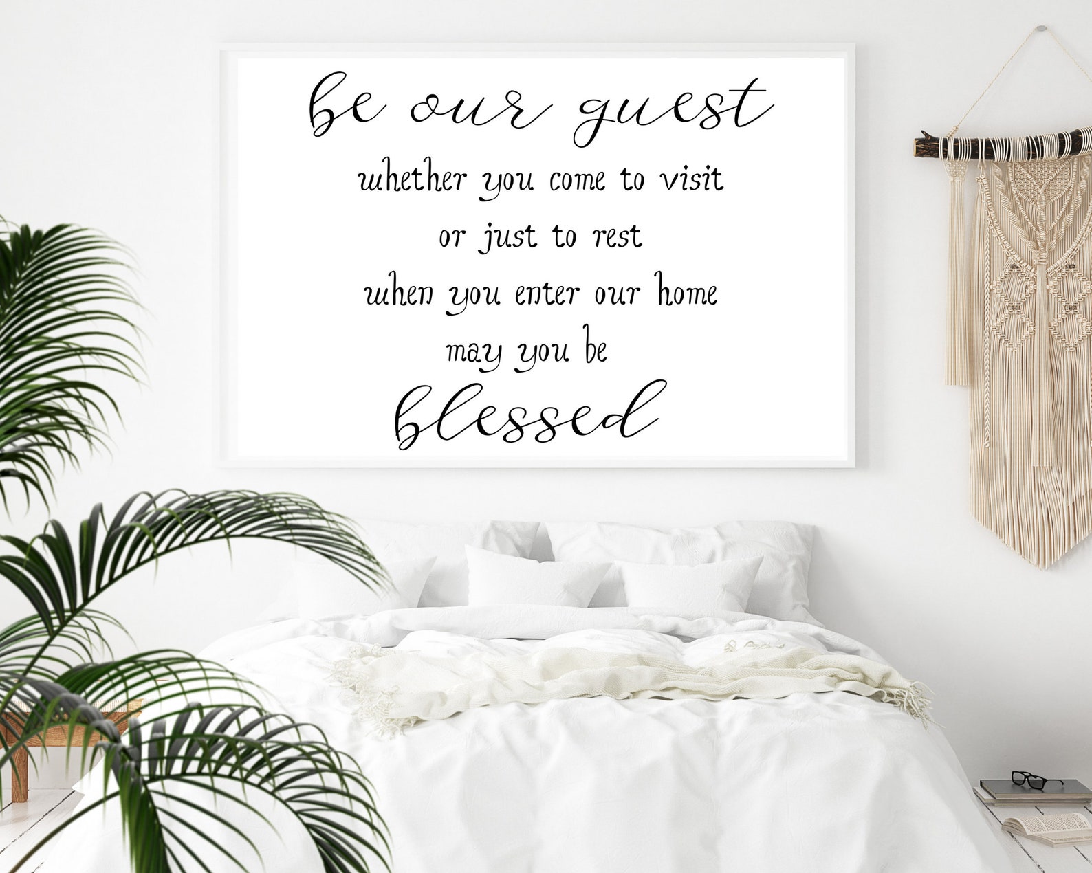 Be Our Guest Printable Wall Art Blessed Printable Art - Etsy