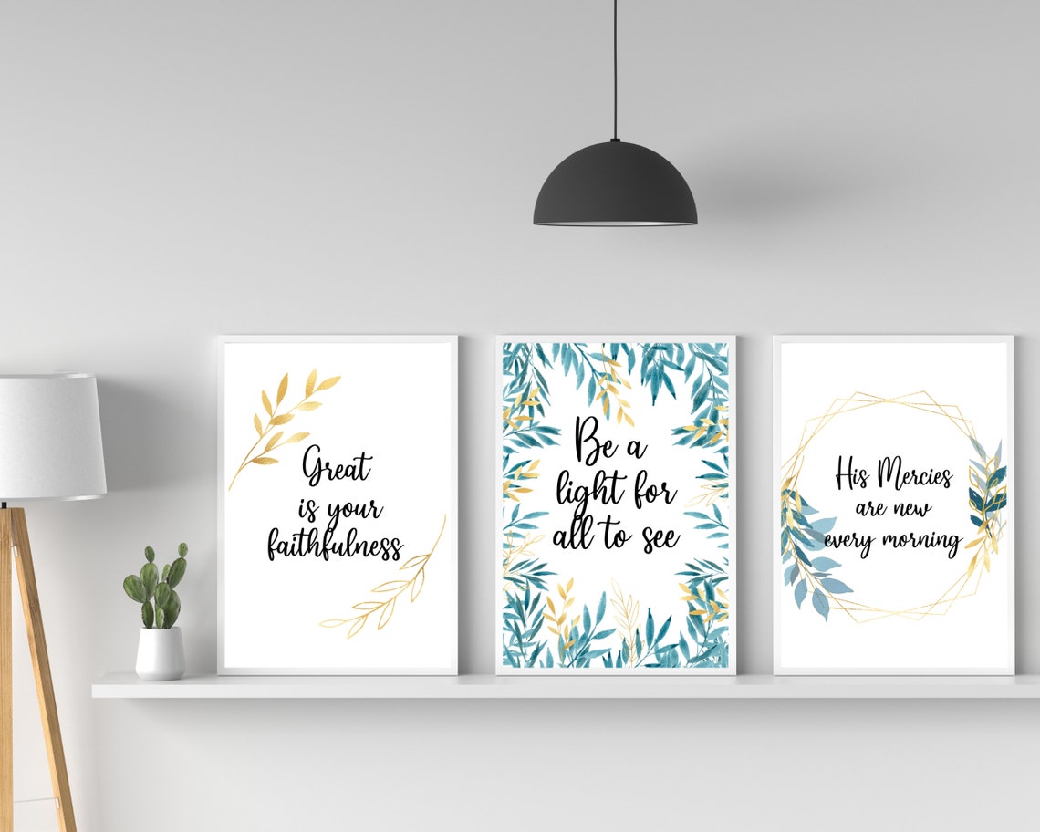 Affiche à encadrer Verset biblique en français I Toile murale l'Amour