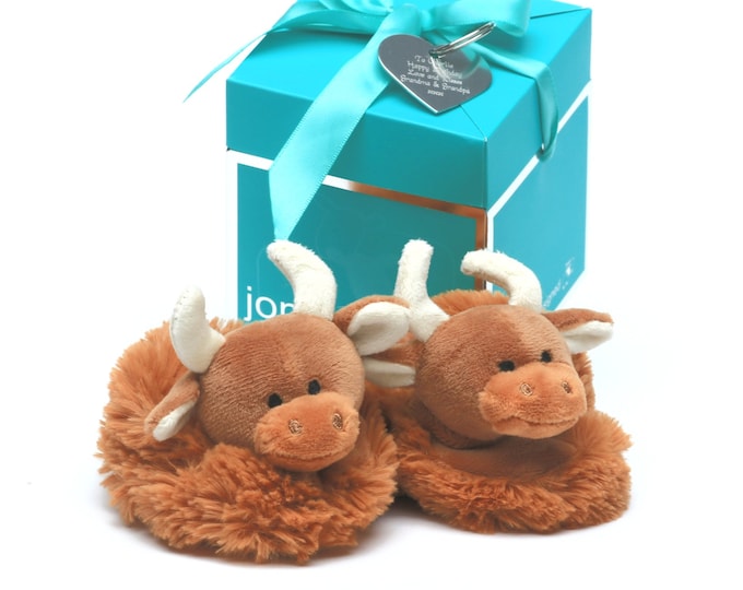 Highland Cow Baby Slippers