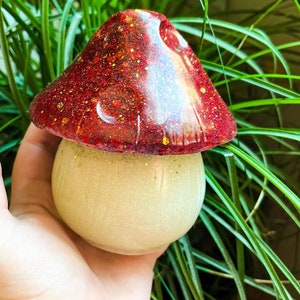 Glitter Resin Mushroom Jar