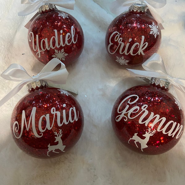 Personalized Christmas Ornaments, Glitter Ornaments, Christmas Tree Ornaments, Ornaments Christmas, Custom Ornaments, Ornaments, gifts Xmas