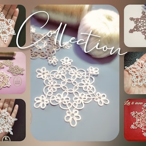 Tatting pattern collection, 7 snowflakes