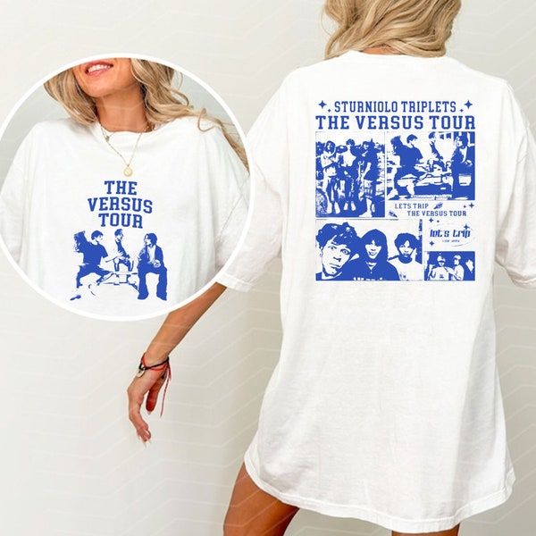 Sturniolo Triplets Iconic Shirt 2 Side, The Versus Tour 2023 Concert Ticket Vintage 90s Y2K Graphic Tee, Unisex Gift Hoodie