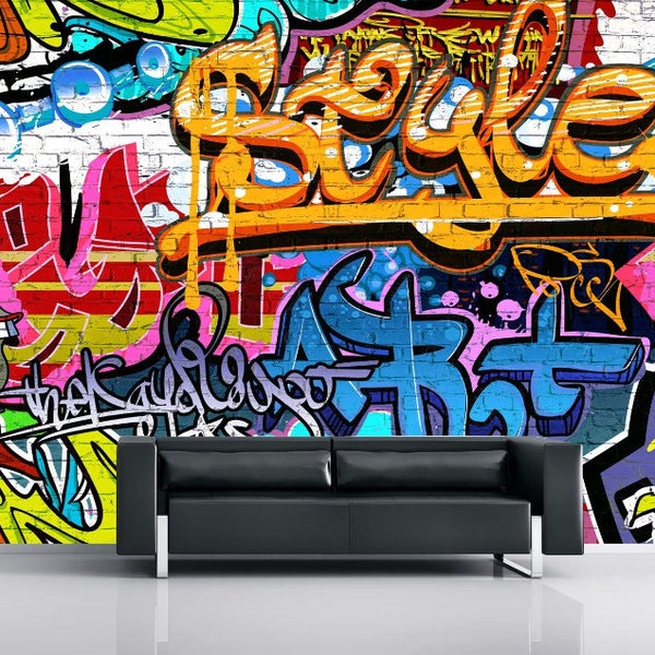 Graffiti Wallpaper Etsy UK