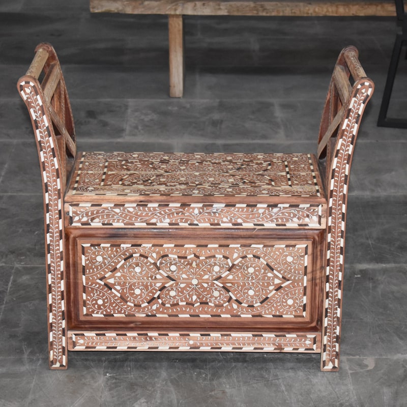 Bone Inlay Bench - Etsy